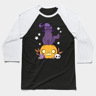 Pumpkin Cat  | Nikury Baseball T-Shirt